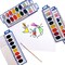 36 Pack -Color Swell 36 Set Bulk Watercolor Paint Pack with Wood Brushes 8 Colors Washable Water Colors Perfect for Kids Classroom Parties Students All Ages